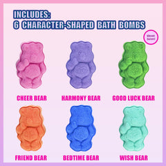 Townley Girl Care Bears bath bomb Friend Bear delivers vibrant colors and gentle fizz