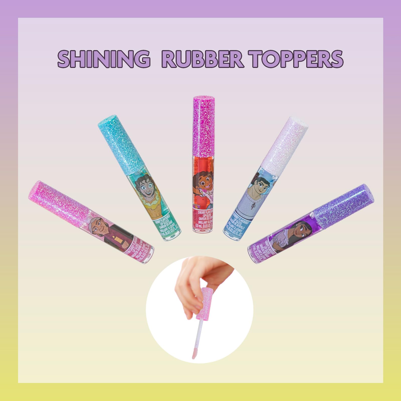 Townley Girl Encanto tubes feature Encanto designs and kid-friendly shades for daily use.