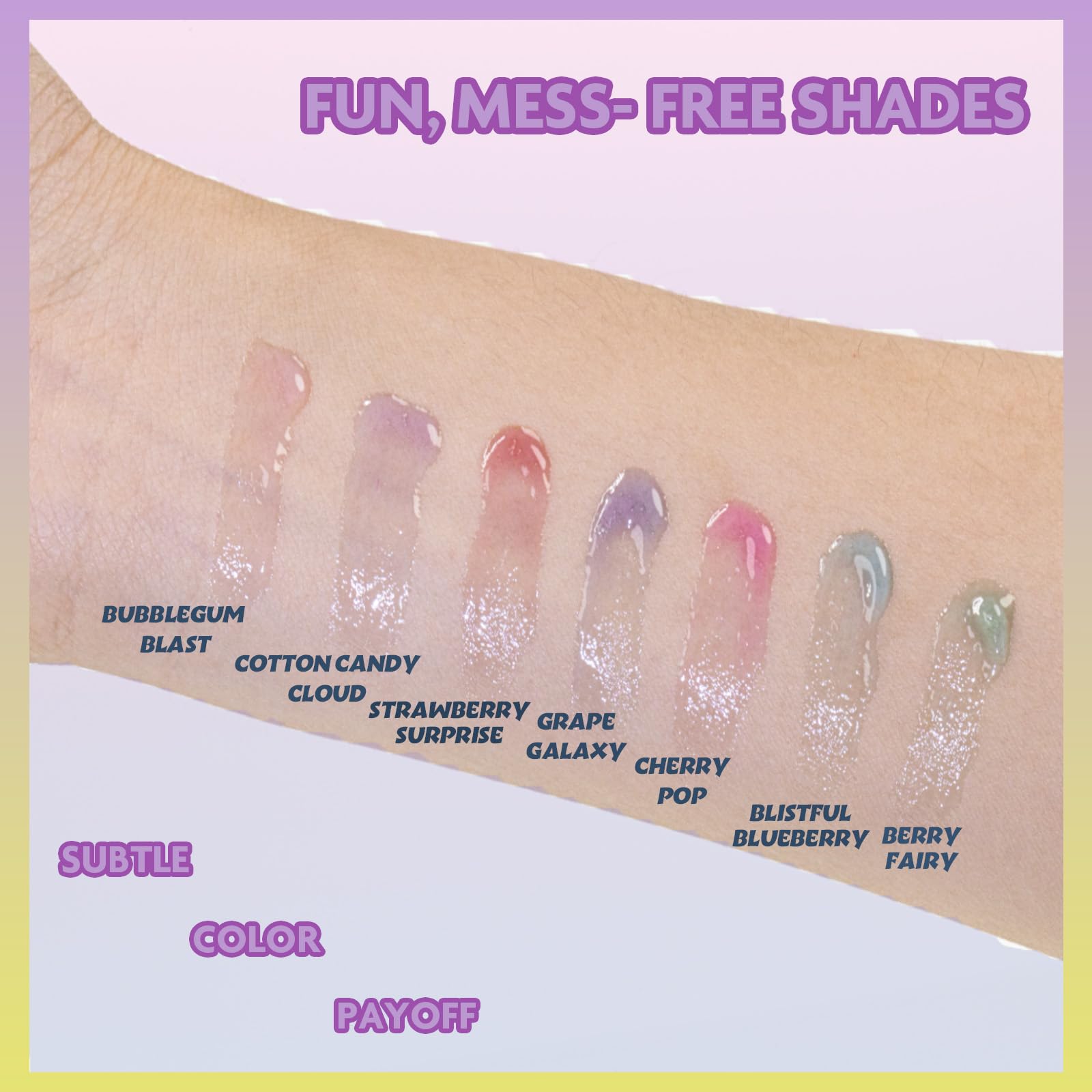 Townley Girl Encanto gloss set is lightweight and portable for on-the-go touch-ups.