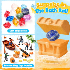 Toylink bath bomb reveals dive gems and accessories as water colors swirl