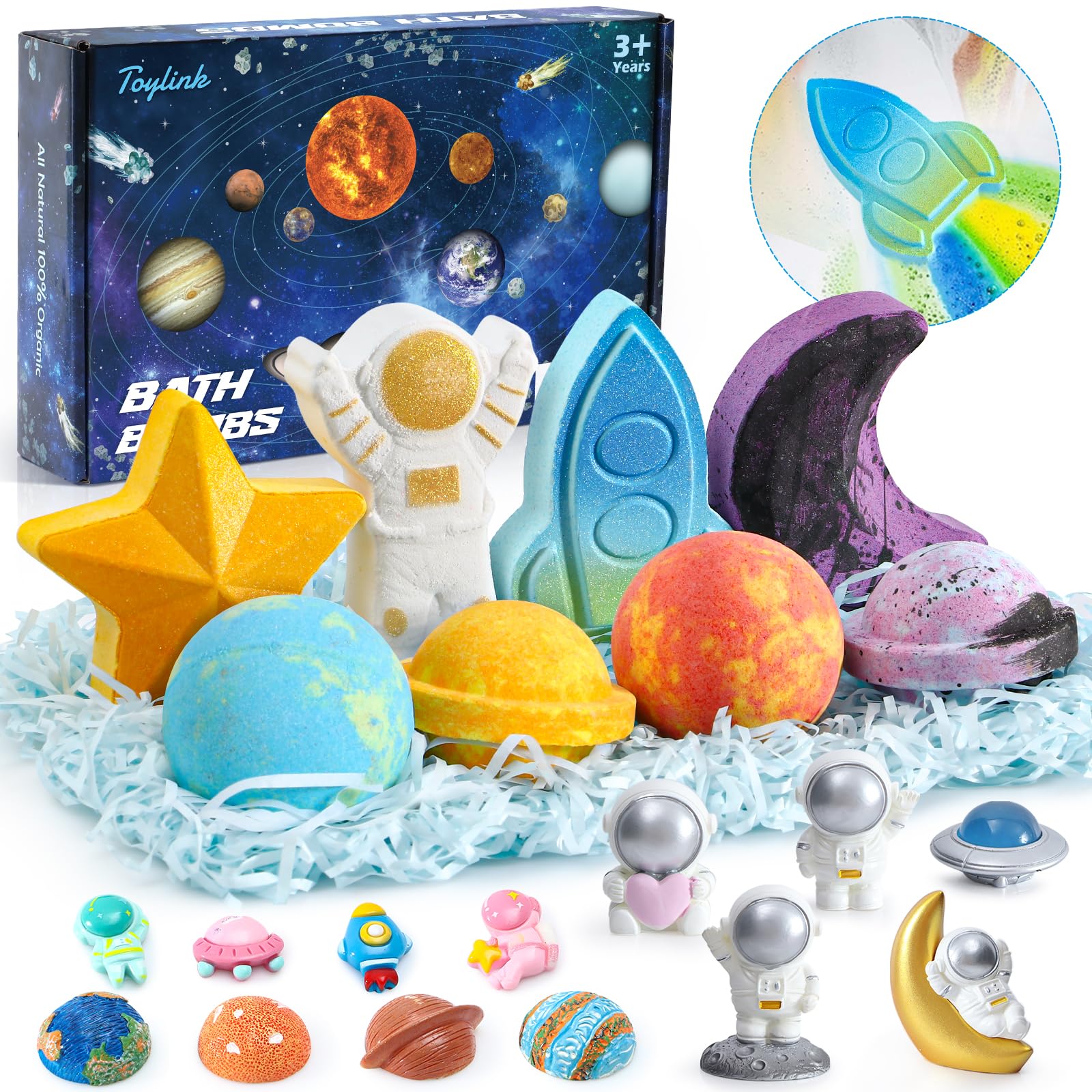 Toylink Space Bath Bombs reveal inside surprise toys during bath time