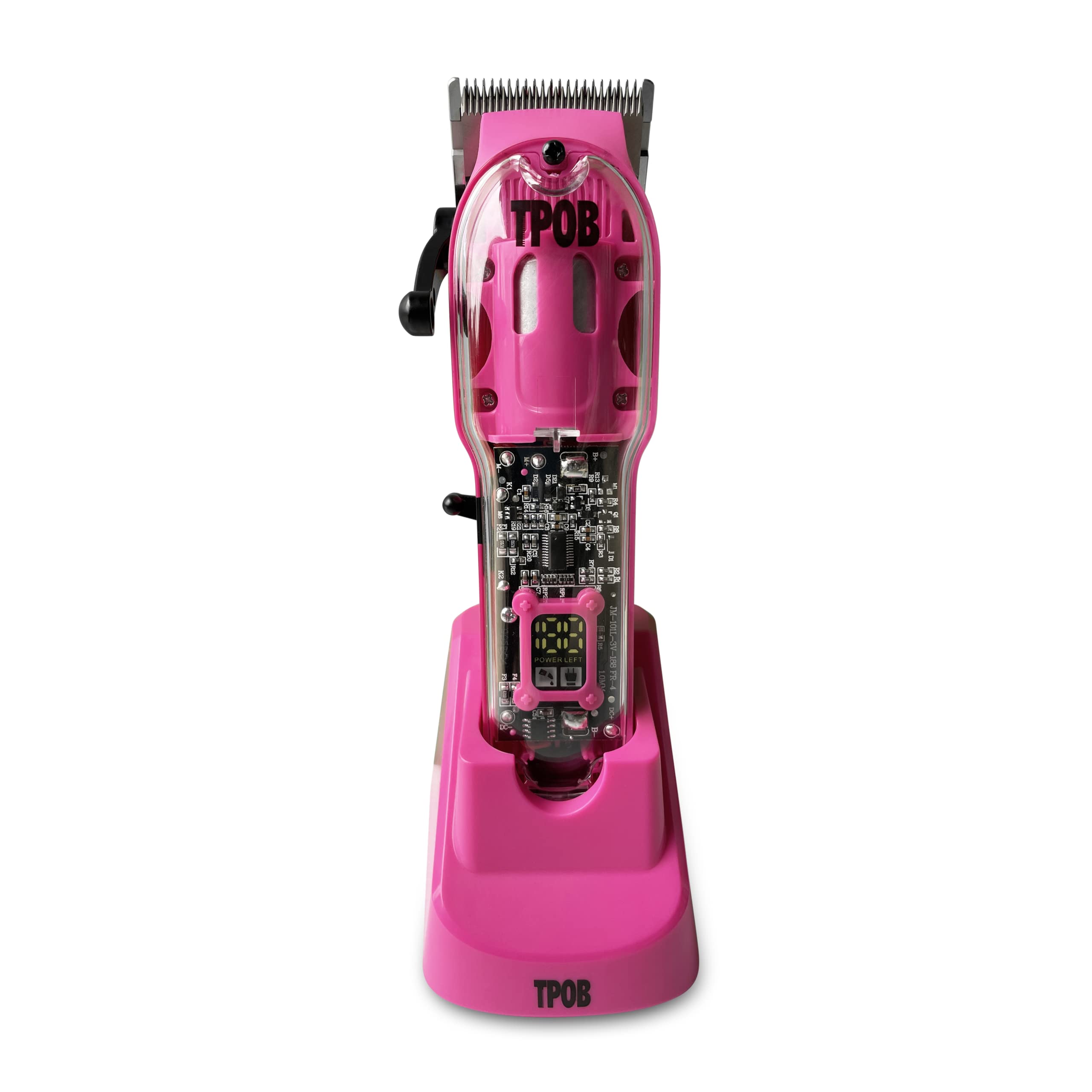 TPOB Slime 2 Candy Edition clippers in matte pink case for professional storage and transport