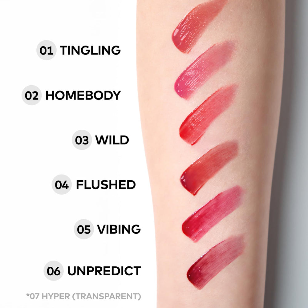TPSY Juicy Lip Plumper Berry Mix Complex boosts hydration and softness.