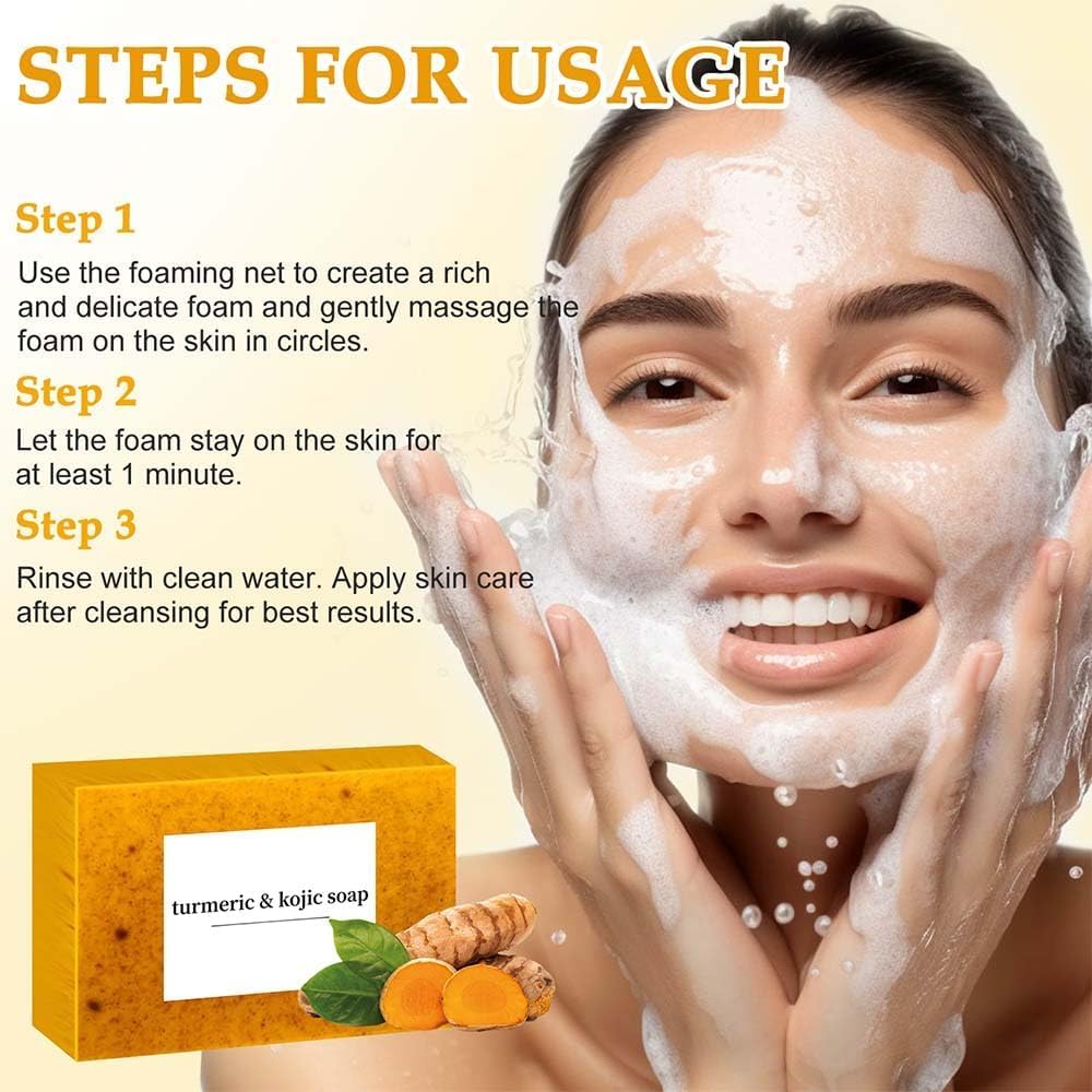 TPTAL Turmeric Wash and Care set used on face and body for daily cleansing