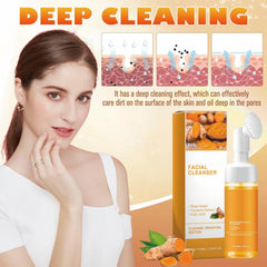 TPTAL Turmeric Wash and Care face brush close-up with soft bristles for sensitive skin