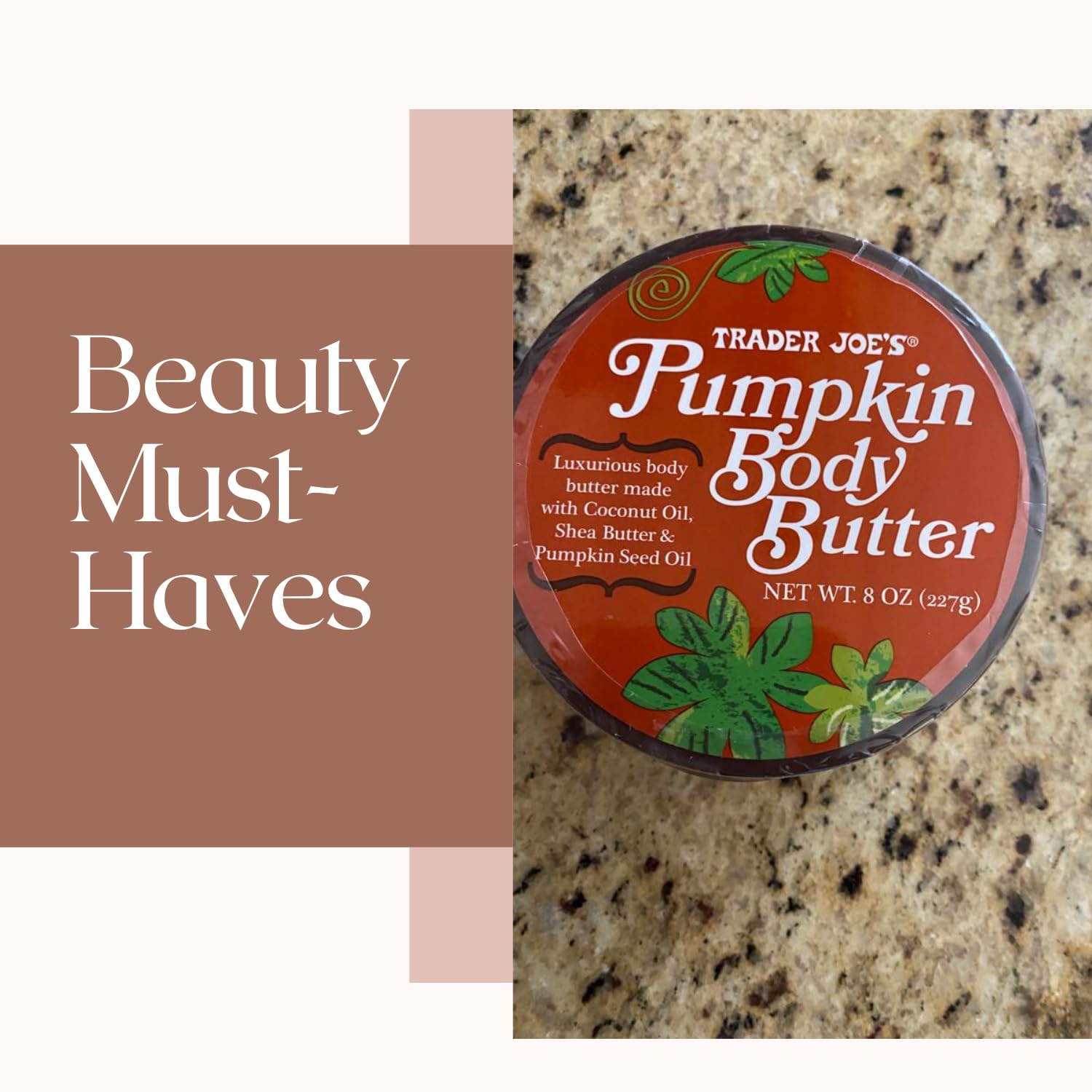 Trader Joe's coconut oil and shea butter blend delivers deep moisturization.