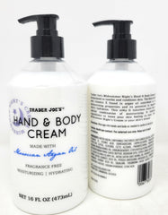 Trader Joe's Midsummer Nights Cream packaging with pump bottle and value.