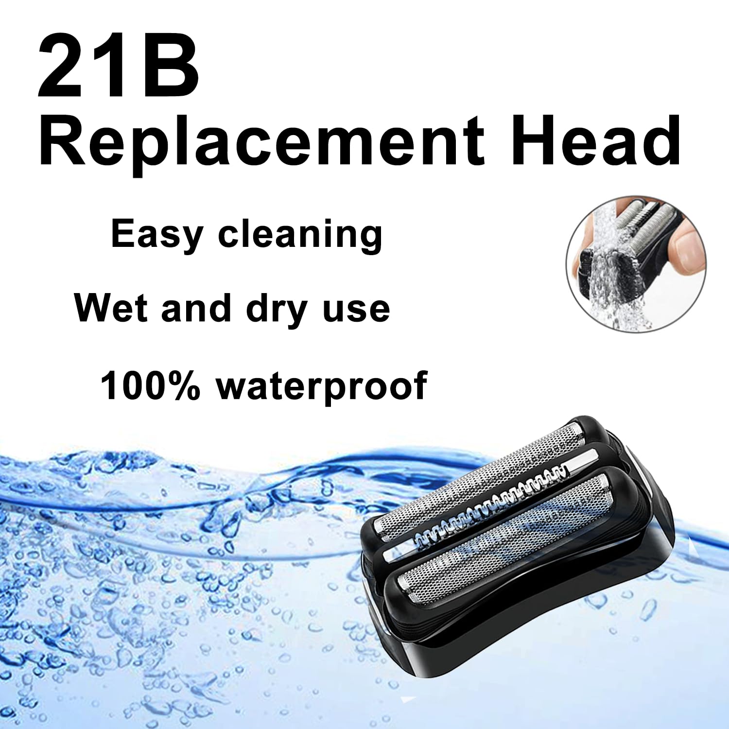 TRAH stainless steel mesh reduces skin irritation while shaving.