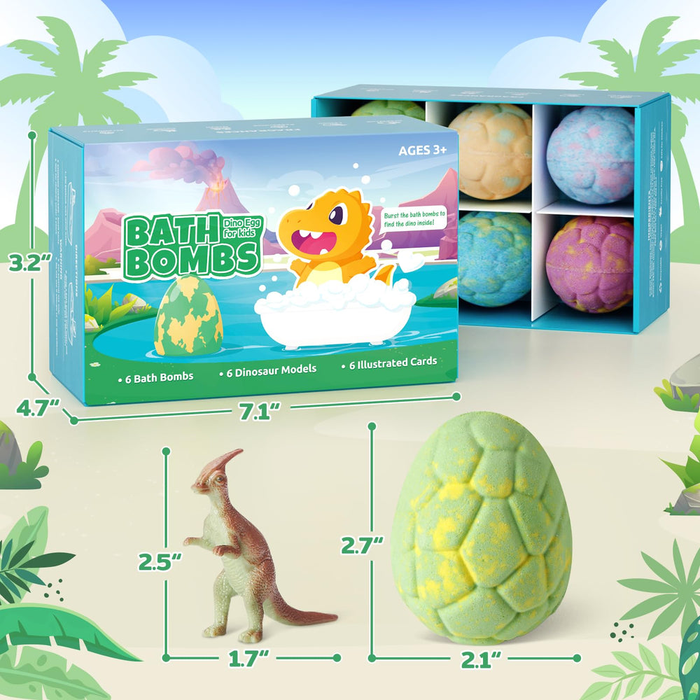TranquilBliss Dino Egg bath bombs revealed from packaging during unboxing