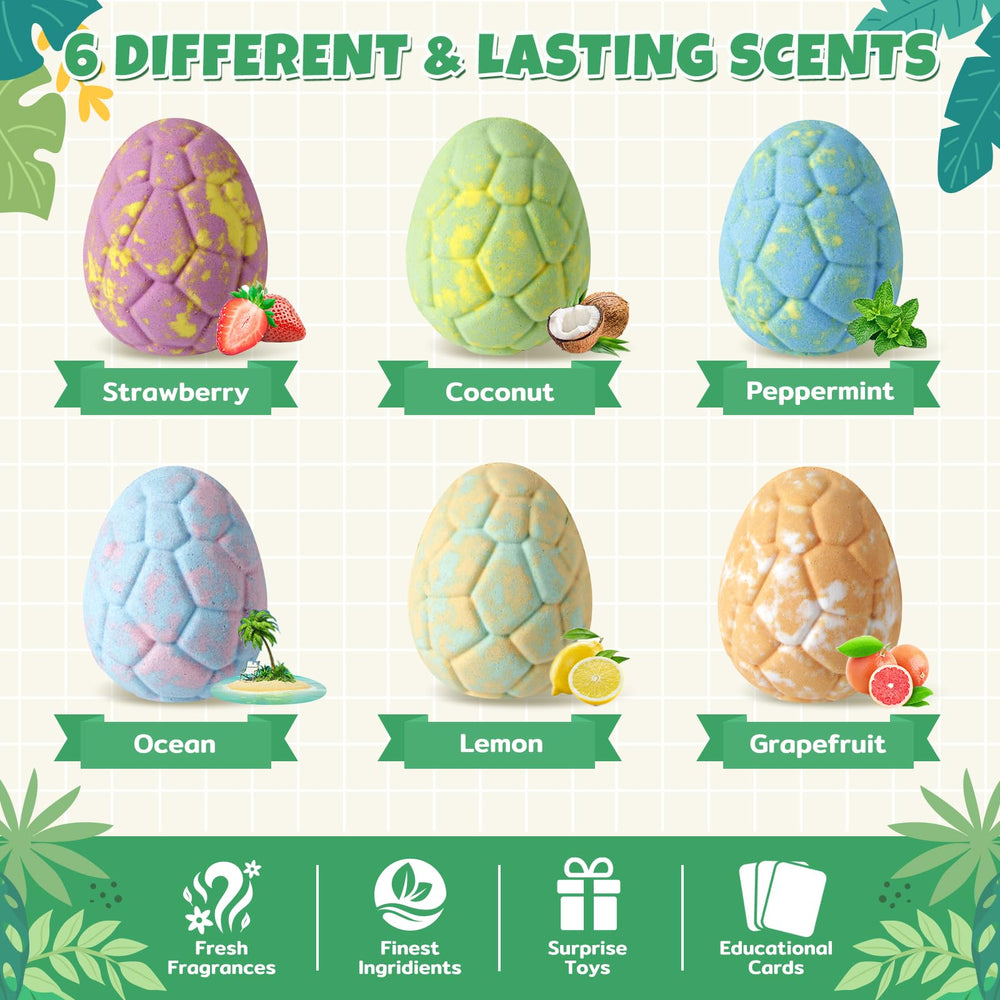 TranquilBliss color-filled water as the dino egg fizzes in tub