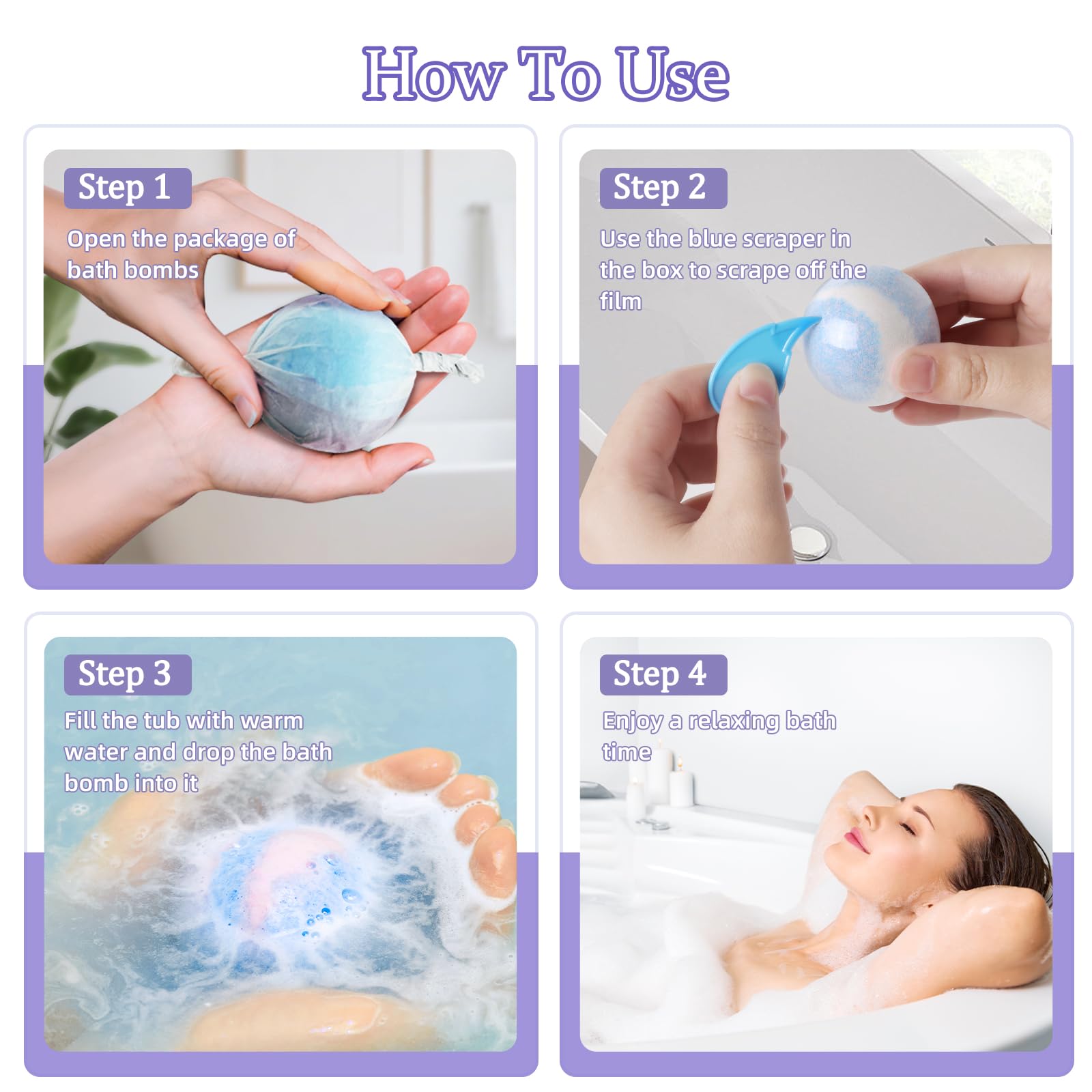 TranquilBliss Eucalyptus bath bomb delivering revitalizing scent during bath time.