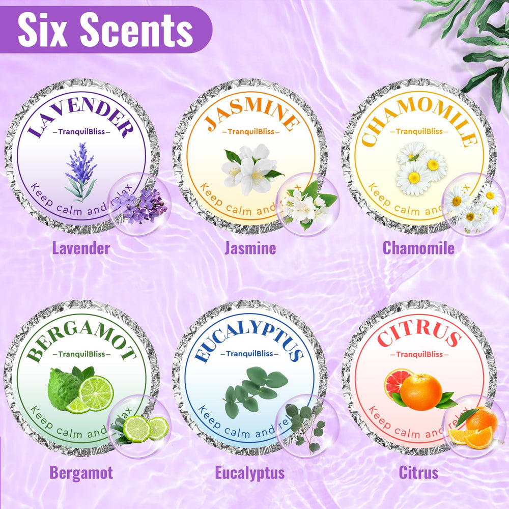 TranquilBliss bergamot shower steamer—uplifting aroma to refresh your shower.