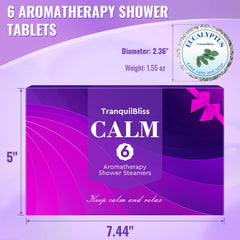 TranquilBliss chamomile shower steamer—soothing scent to unwind after a long day.