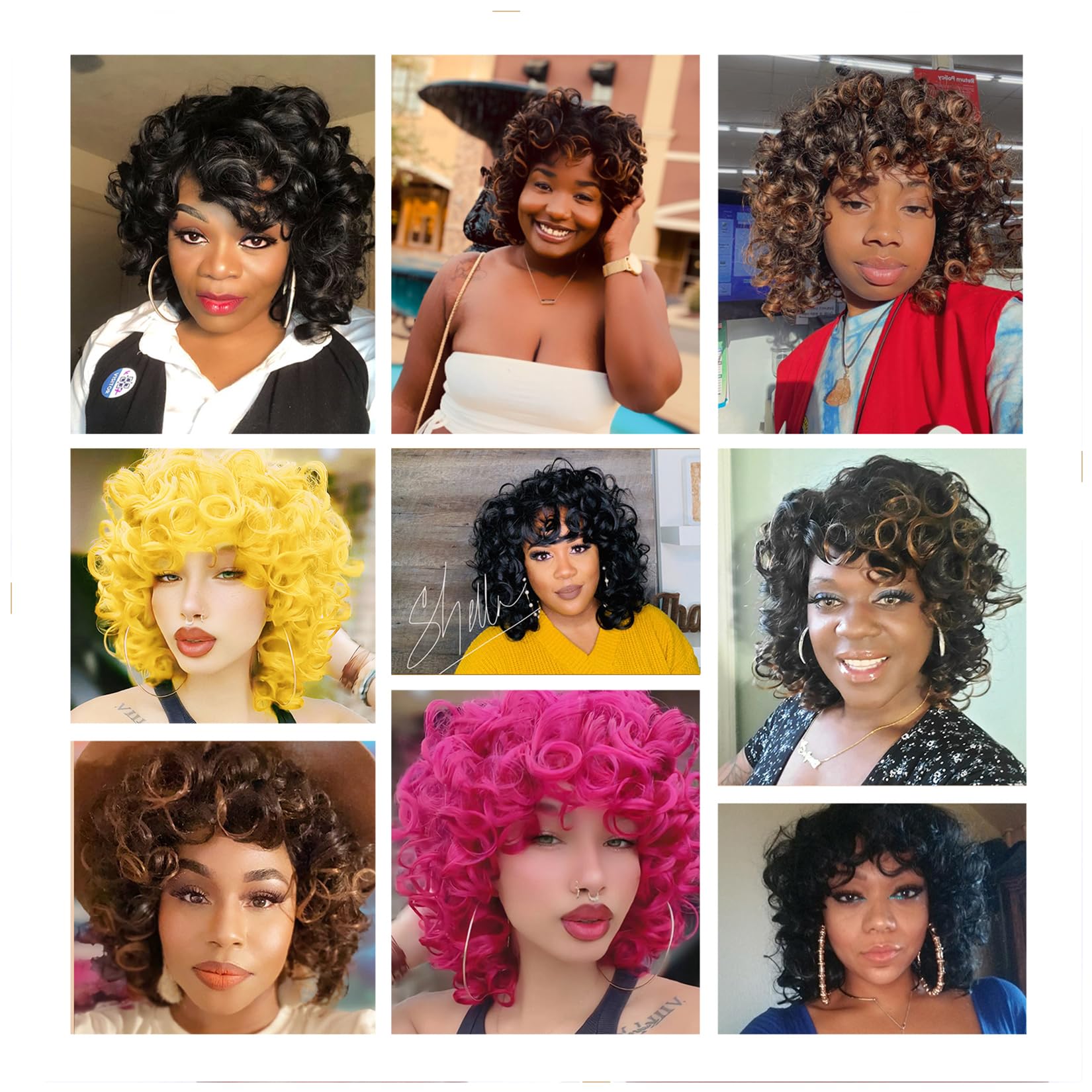 Traqur Curly Wig honey blonde color retention for vibrant look