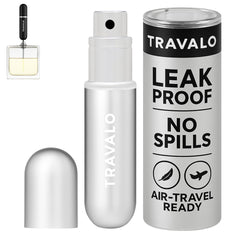 Travalo Classic HD atomizer in silver with window view for easy refill awareness.