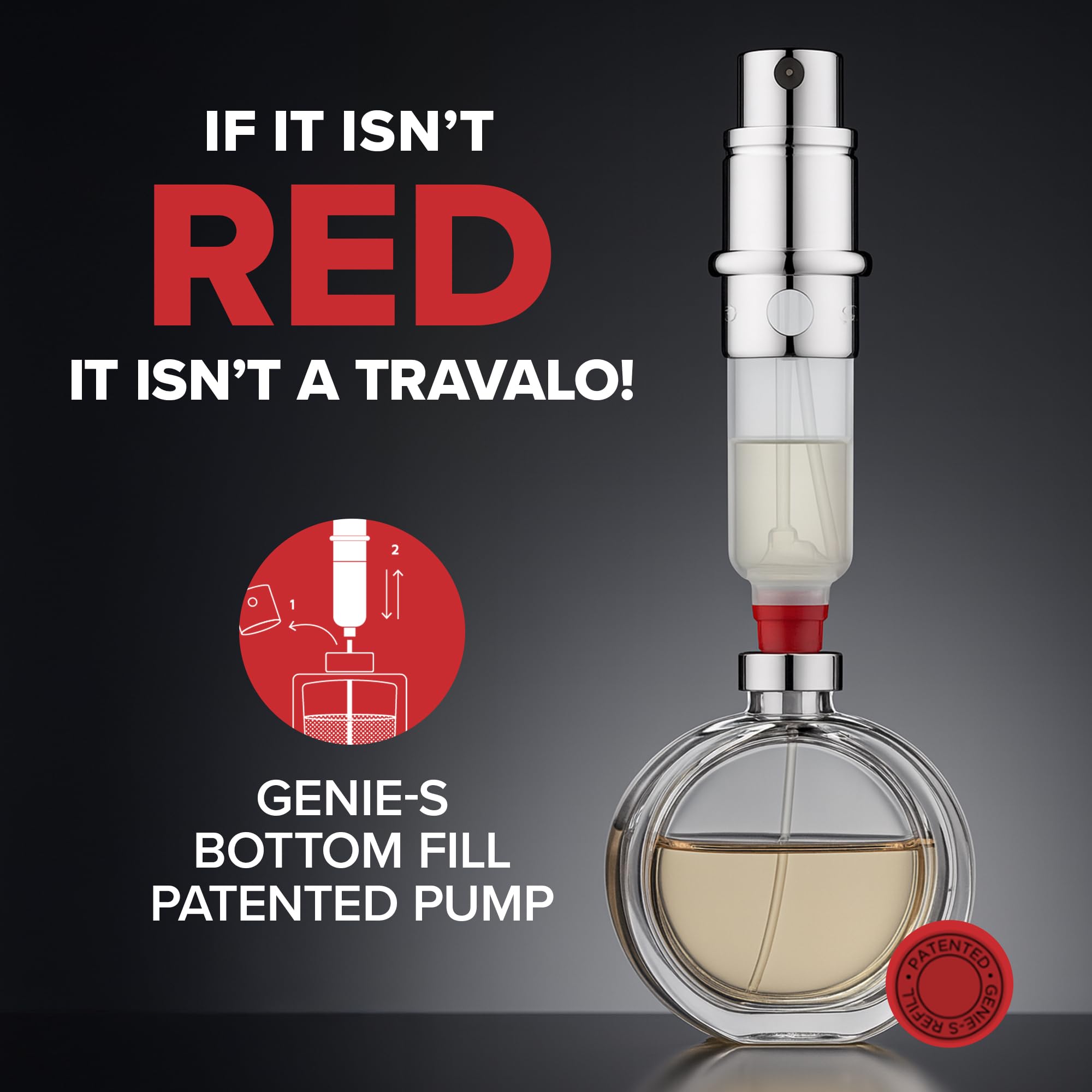 Easy-fill system illustrated on Travalo Classic HD atomizer