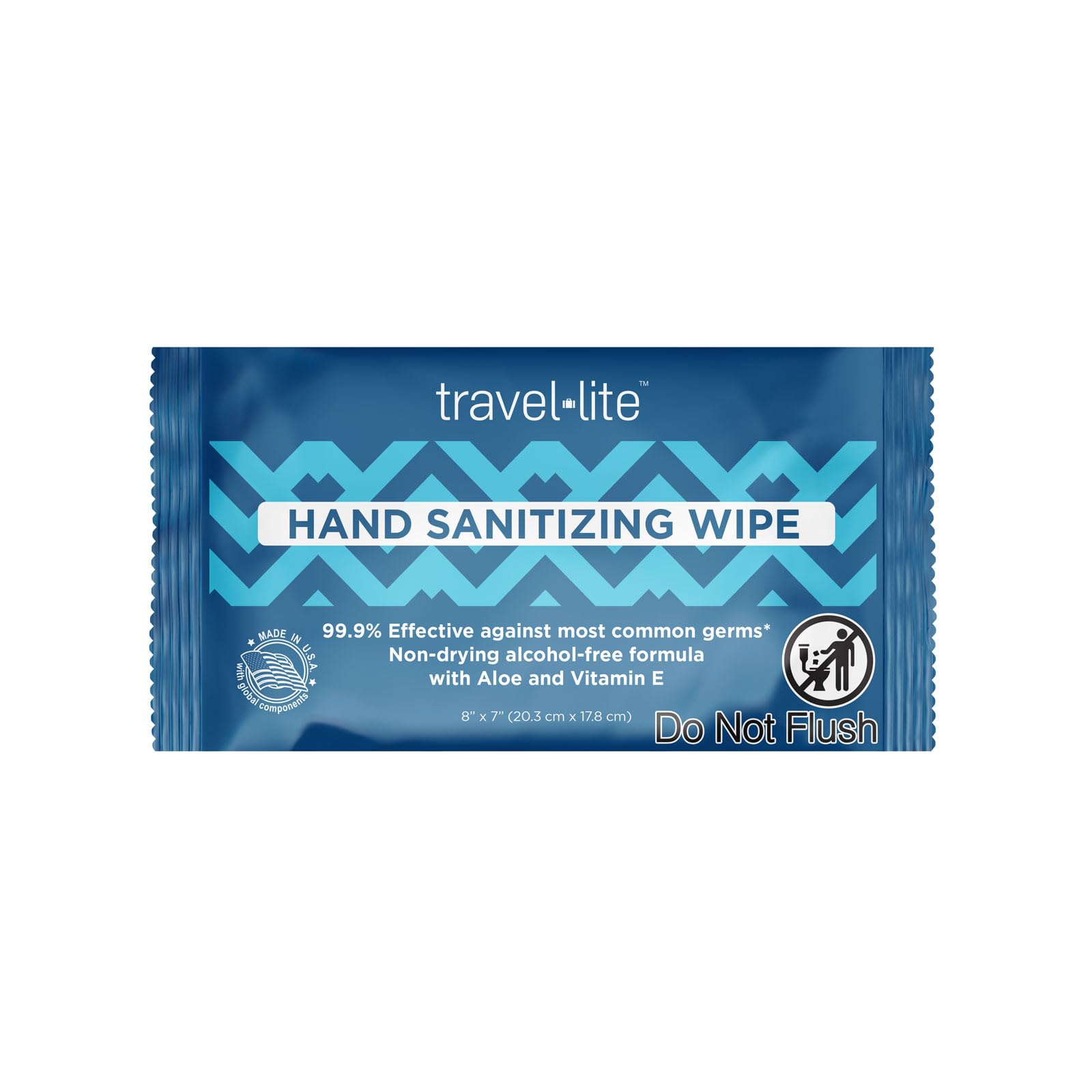 Travel Lite hand wipes with alcohol-free formula and aloe vera for on-the-go cleansing