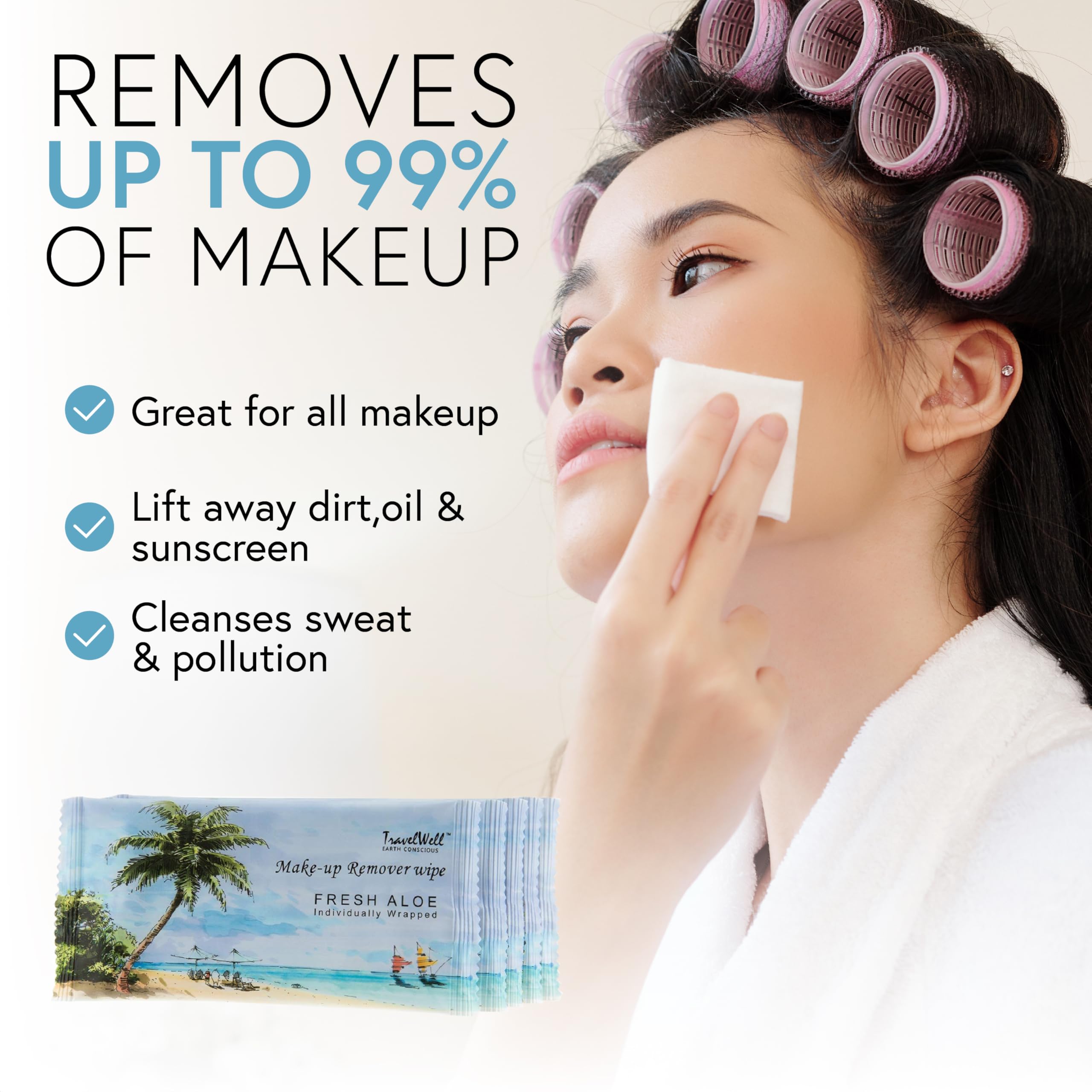 TravelWell non-woven fiber durability ensures reliable makeup removal.