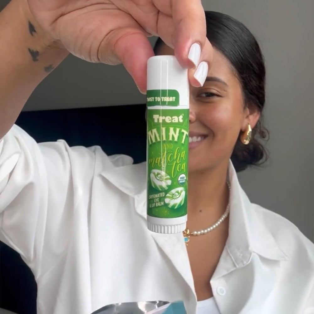 Treat Jumbo Organic Lip Balm cruelty-free PETA logo assurance.
