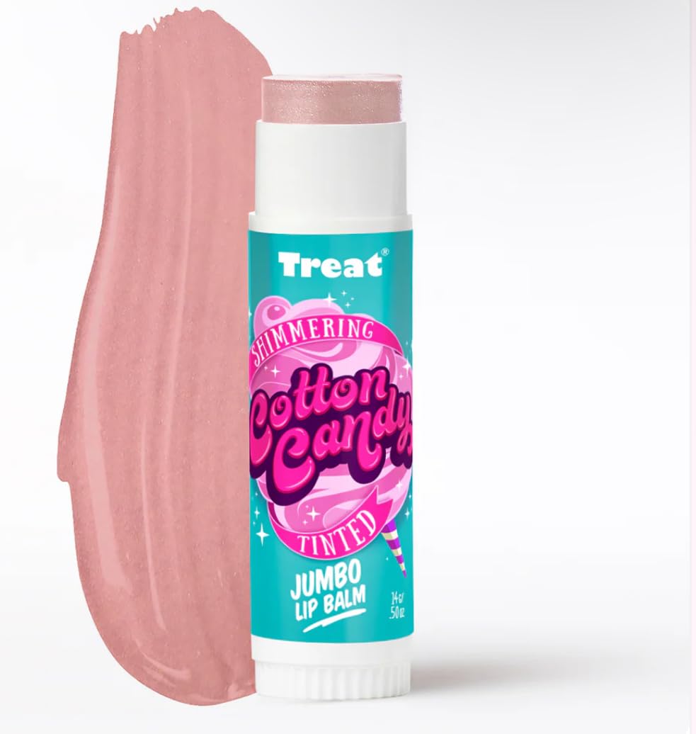 Treat Jumbo Lip Balm on cheek for a light tint.