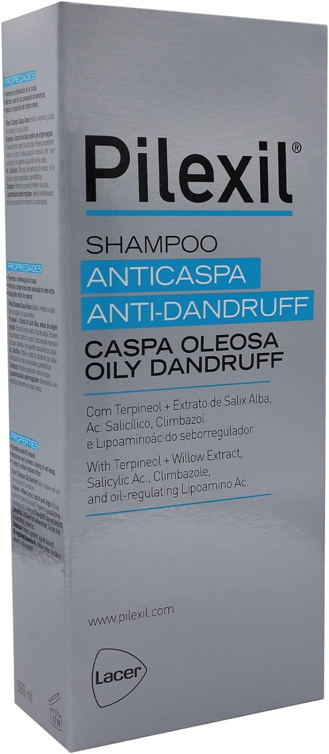 PileXil shampoo bottle for dandruff care and scalp refreshment.