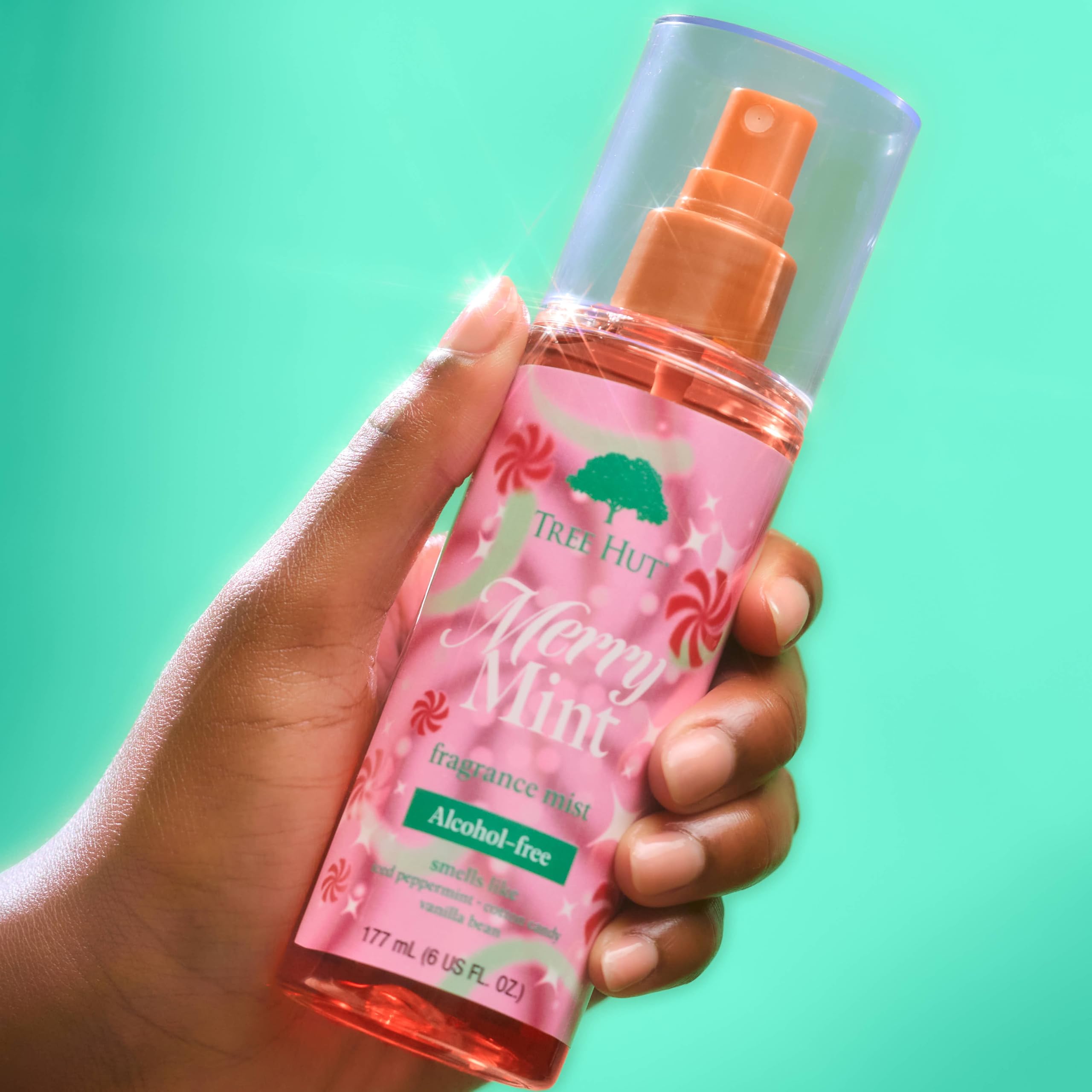 Cotton candy and vanilla accent the sweet, comforting aroma of Tree Hut mist.