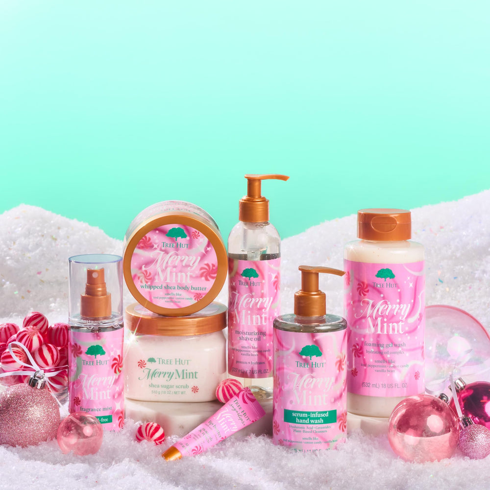 Layer with other Tree Hut scents for a personalized fragrance with Merry Mint.