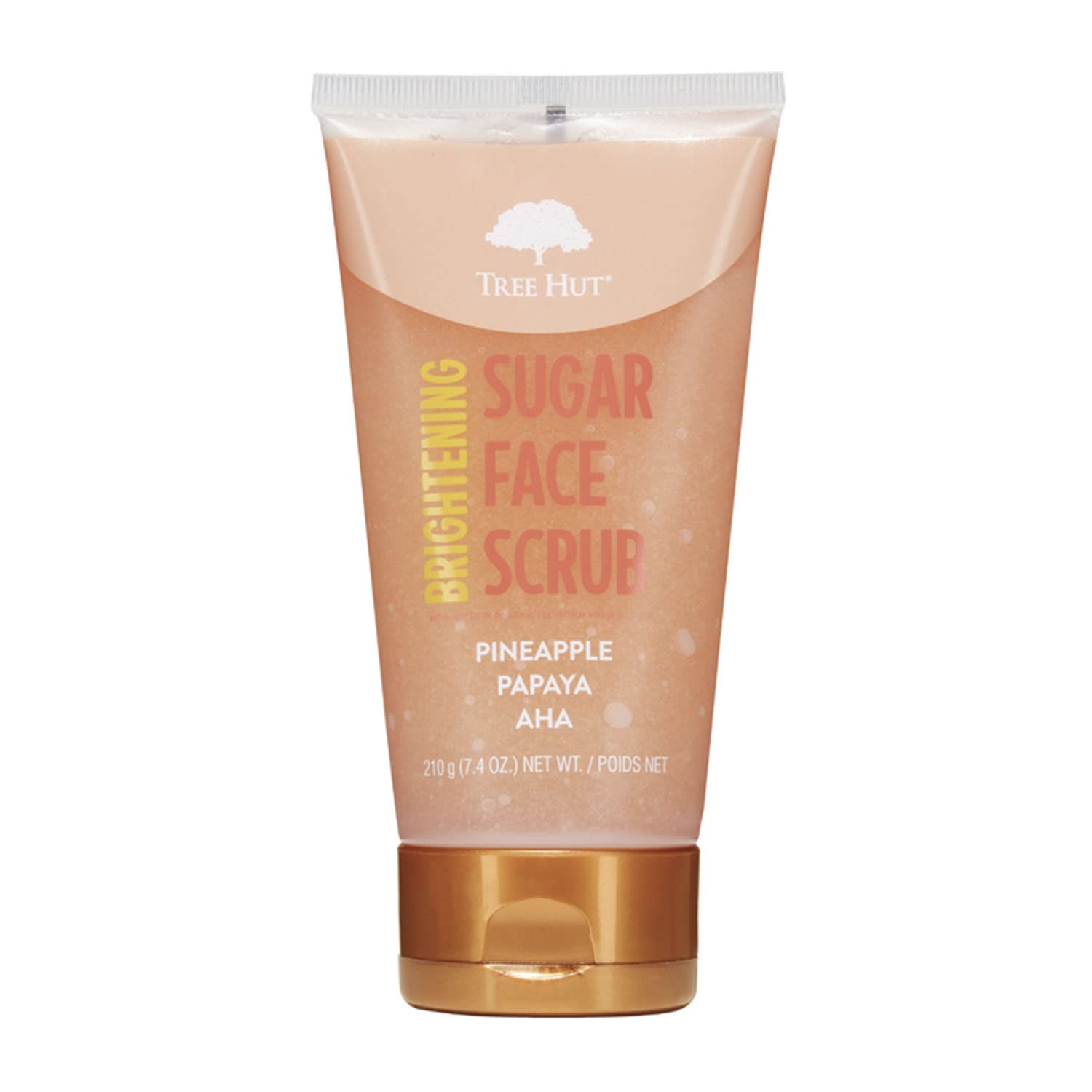 Tree Hut Pineapple Papaya Face Scrub jar for brightening and deep cleansing pores.