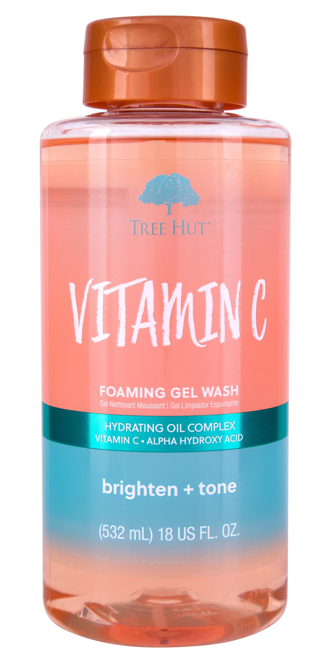 Tree Hut Vitamin C Foaming Gel Wash bottle ready for a refreshing cleanse