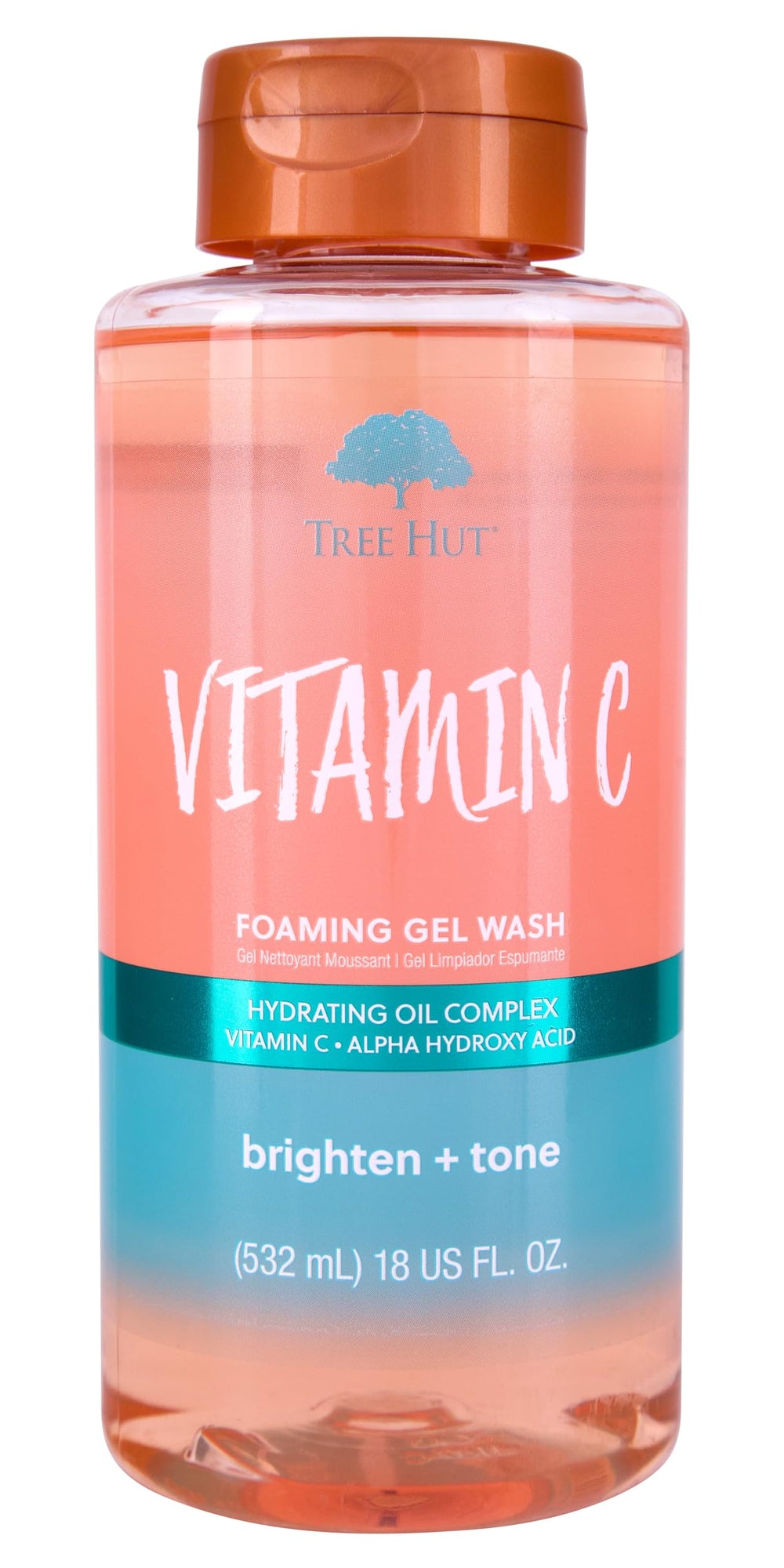 Tree Hut Vitamin C Foaming Gel Wash bottle ready for a refreshing cleanse