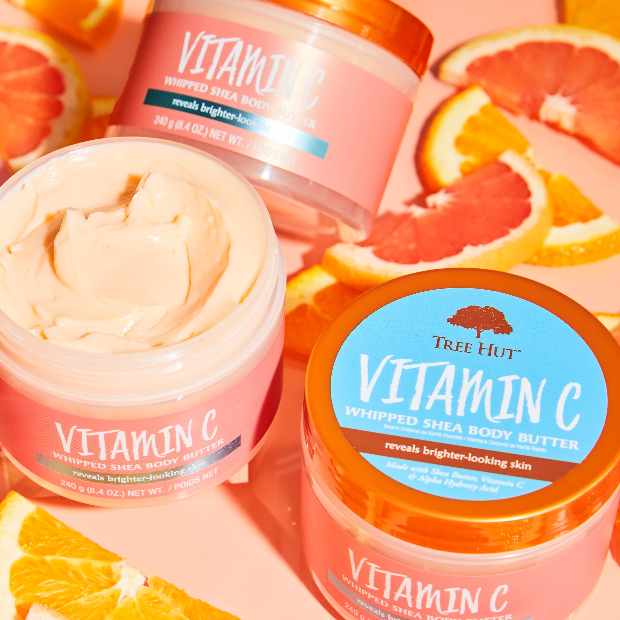 Tree Hut Vitamin C whipped shea butter ingredients list including shea and vitamin C.