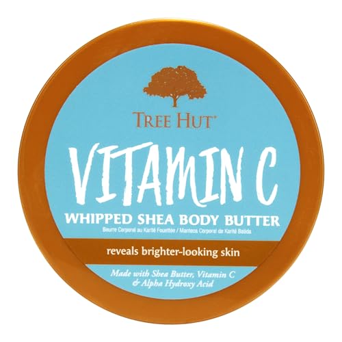 Tree Hut Vitamin C whipped shea butter texture swirl for smooth skin.