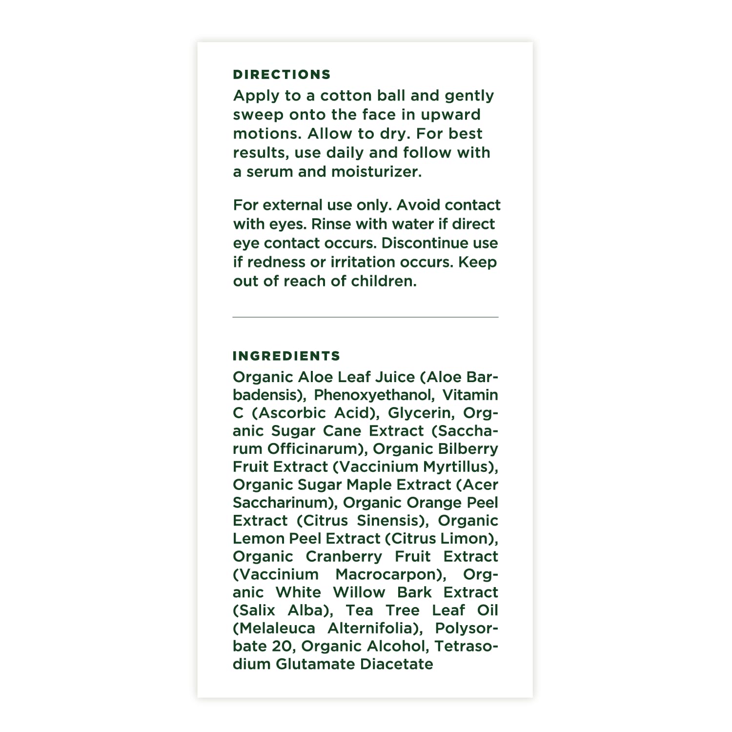 Tree of Life Beauty Daily skincare routine image encourages step-by-step care