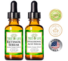 Tree of Life Beauty hyaluronic acid serum being applied for deep hydration