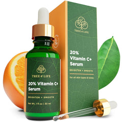 Tree of Life Beauty Hydrating Serum bottle front highlighting brightening and hydration benefits.