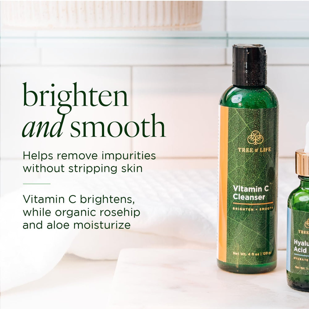 Tree of Life Beauty cleanser foam showing lather for deep, gentle cleanse