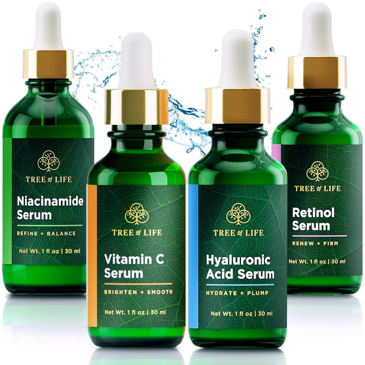 Tree of Life niacinamide serum bottle for refined pores and even tone.