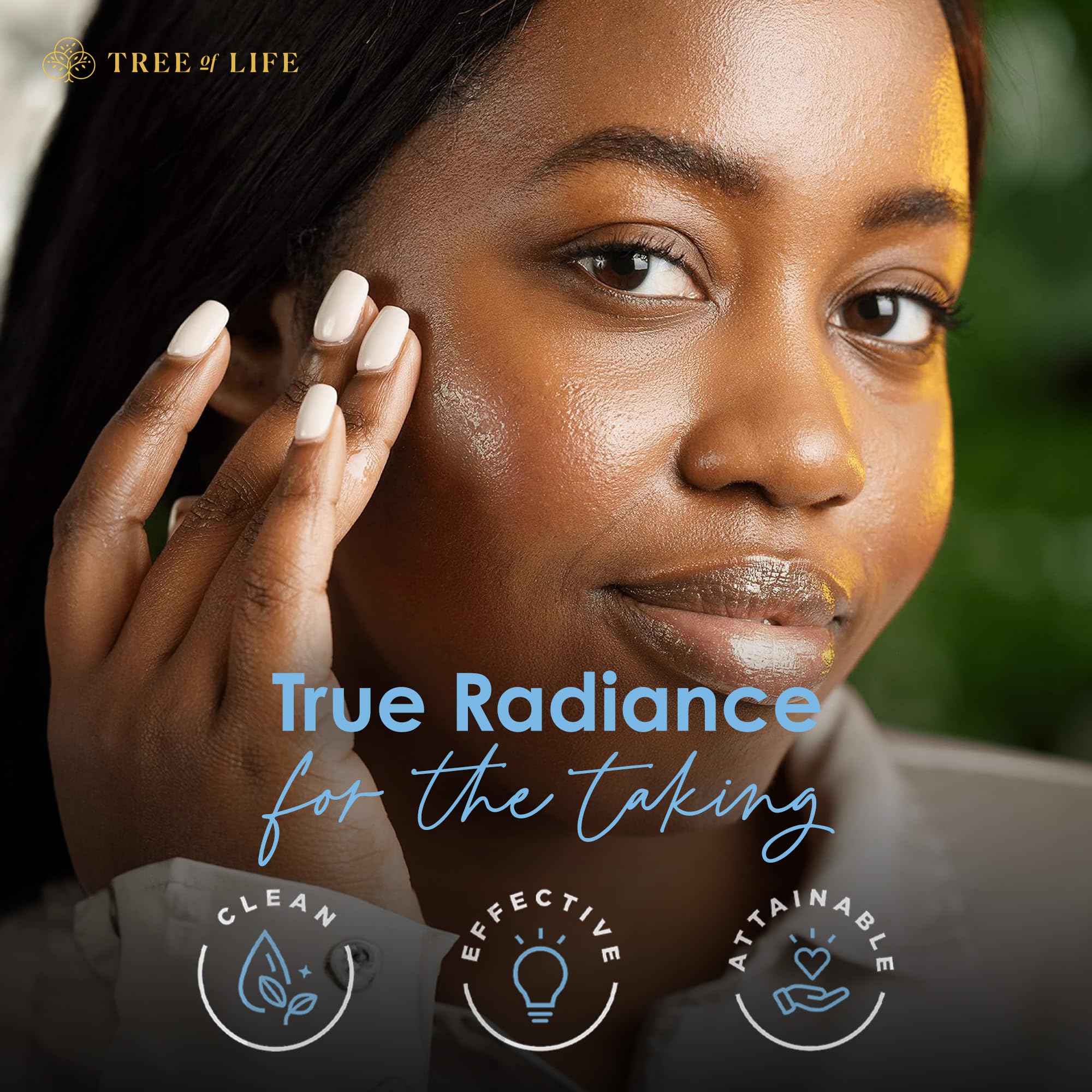 Tree of Life Serum cruelty-free label reflects ethical skincare.