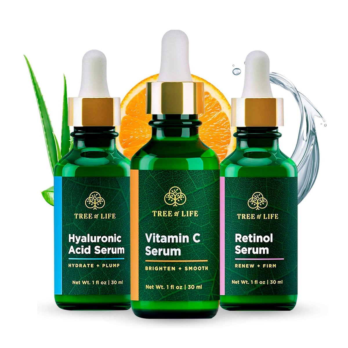 Tree of Life Vitamin C serum bottle for even skin tone and brightness