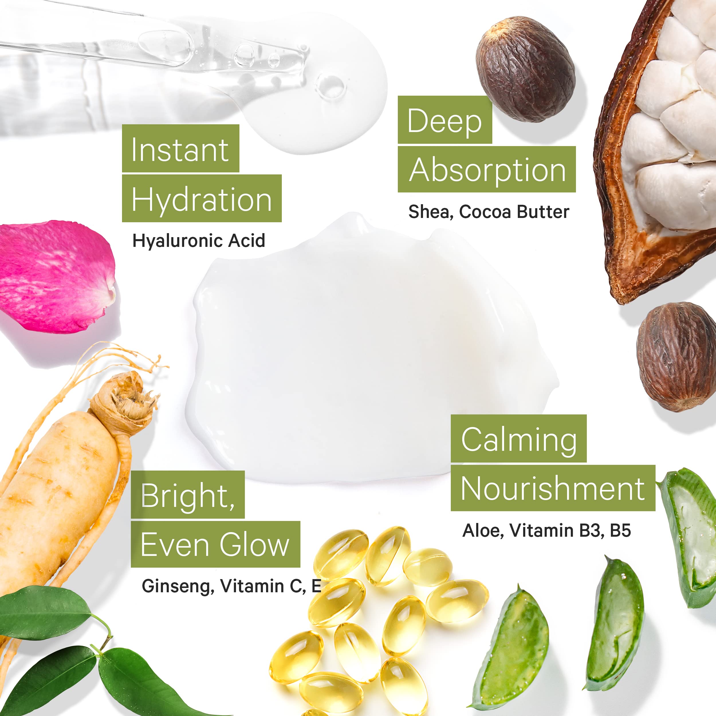 Tree to Tub Hydrating Face Moisturizer rose-shea blend highlights botanicals for balanced hydration