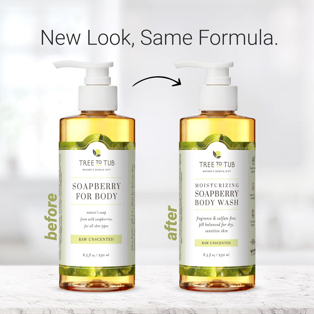 Tree to Tub Unscented Body Wash with aloe vera, cucumber, chamomile soothing sensitive skin