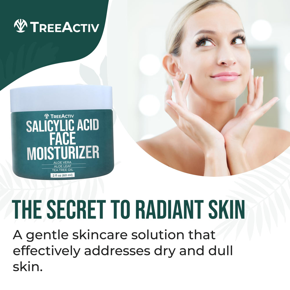 TreeActiv Acne Eliminating Face Cream texture close-up highlights fast-absorbing hydration.