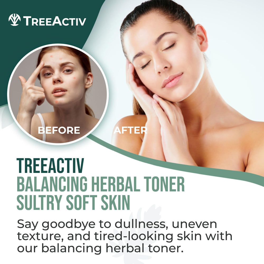 TreeActiv Balancing Herbal Toner spray-mist for quick refresh and makeup prep.