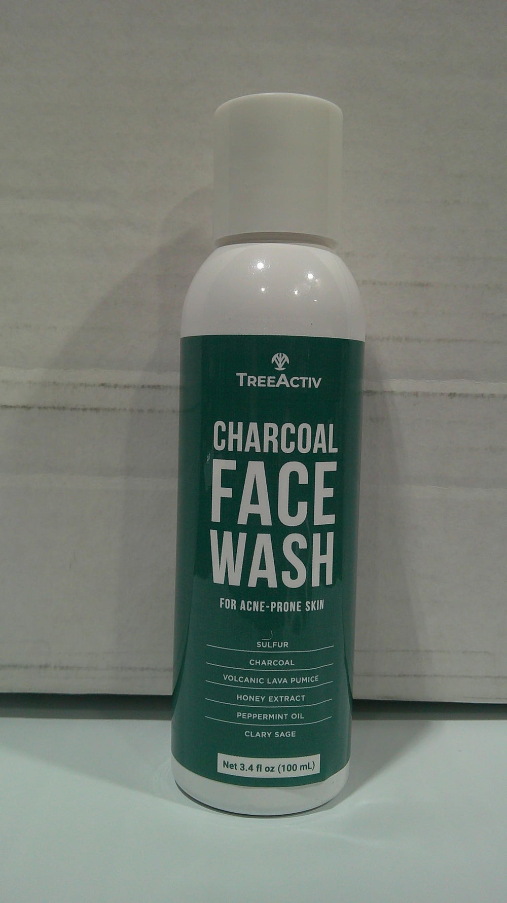 TreeActiv Charcoal Face Wash rich lather close-up for gentle cleansing