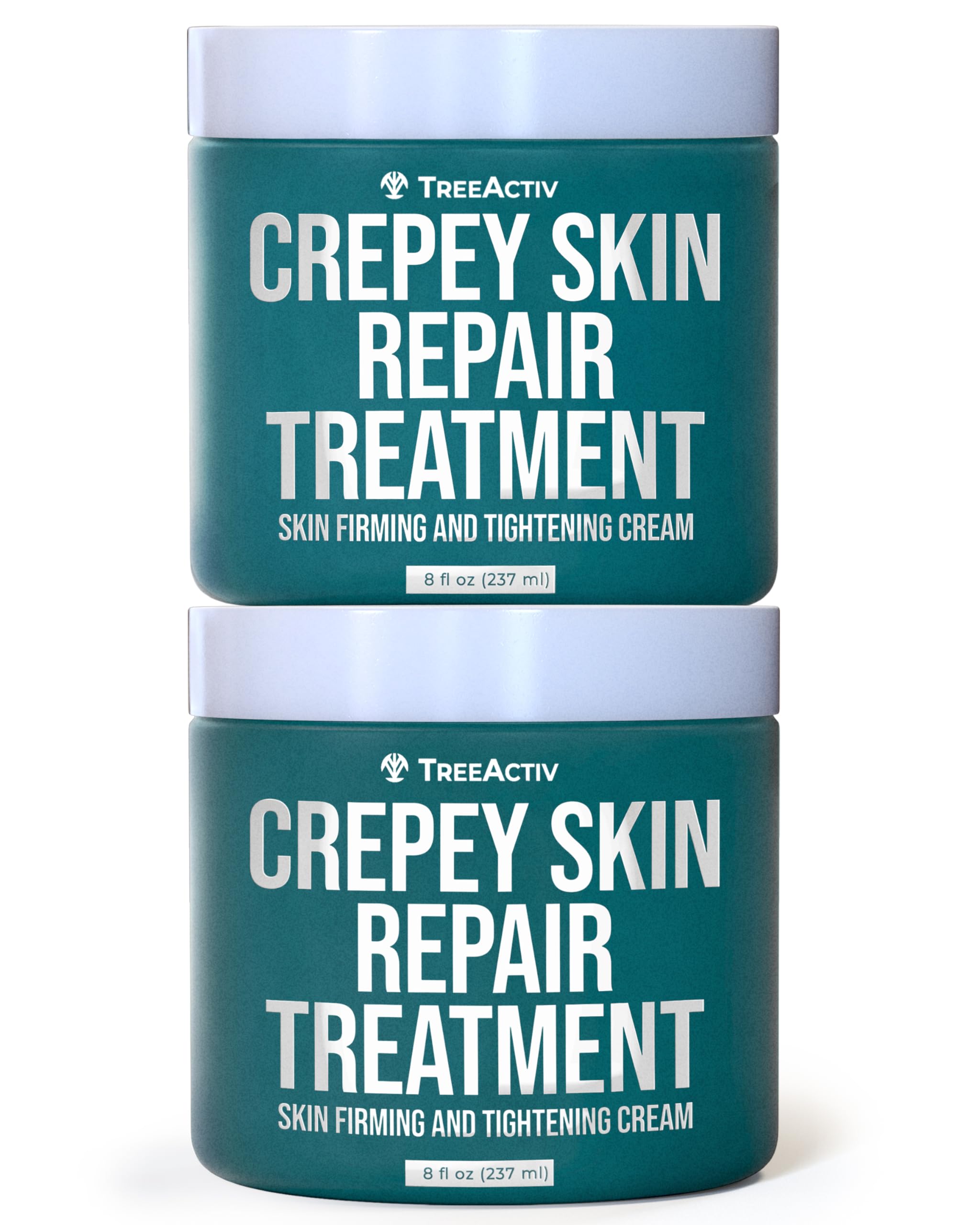 TreeActiv Crepey Skin Repair Cream 2-Pack front view for hydrated, firmer-looking face.