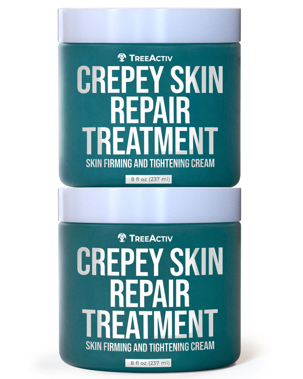 TreeActiv Crepey Skin Repair Cream 2-Pack front view for hydrated, firmer-looking face.