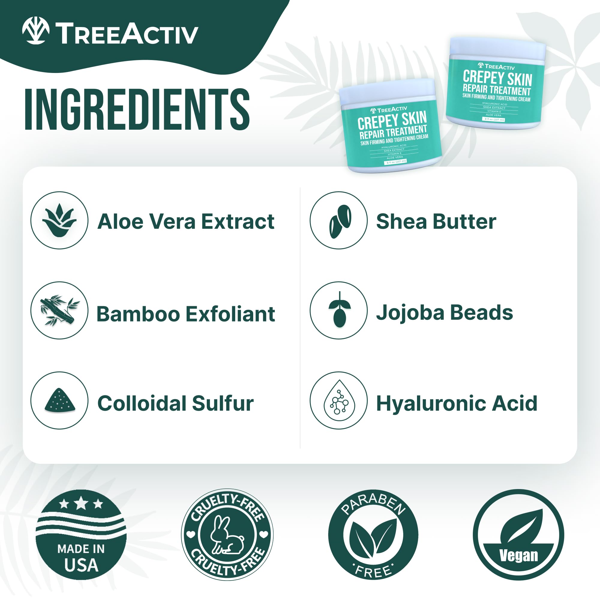 TreeActiv face and neck application demonstrating gentle daily use.