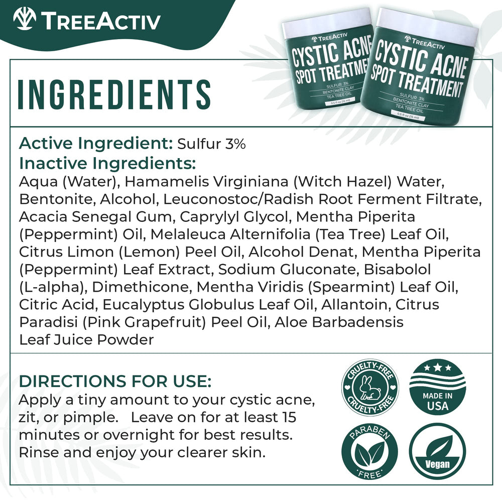 TreeActiv 0.5oz container beside a clock for nightly use
