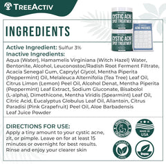 TreeActiv spot-treatment application on skin for targeted effect.