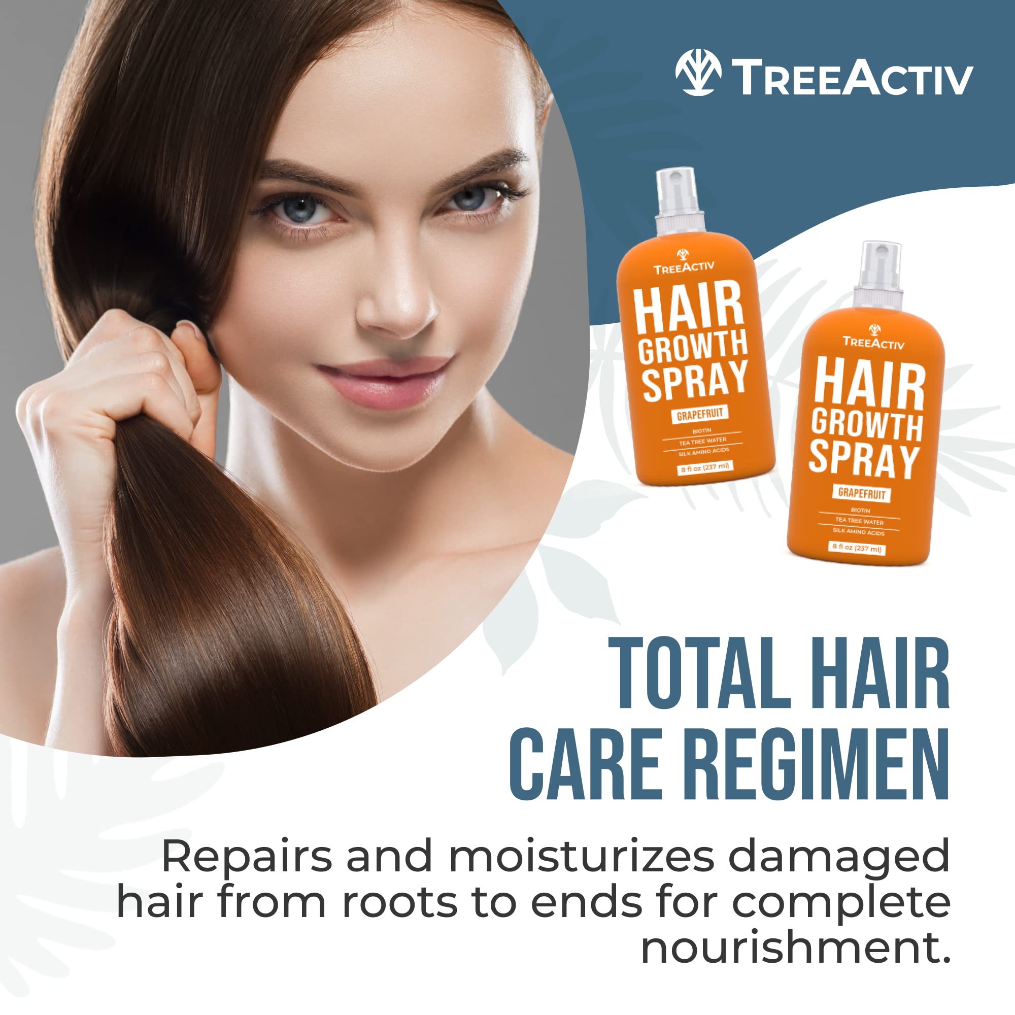 TreeActiv formula is free from parabens and sulfates for gentle scalp care.